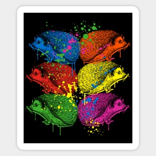 Hedgehog In Rainbow Colors Sticker